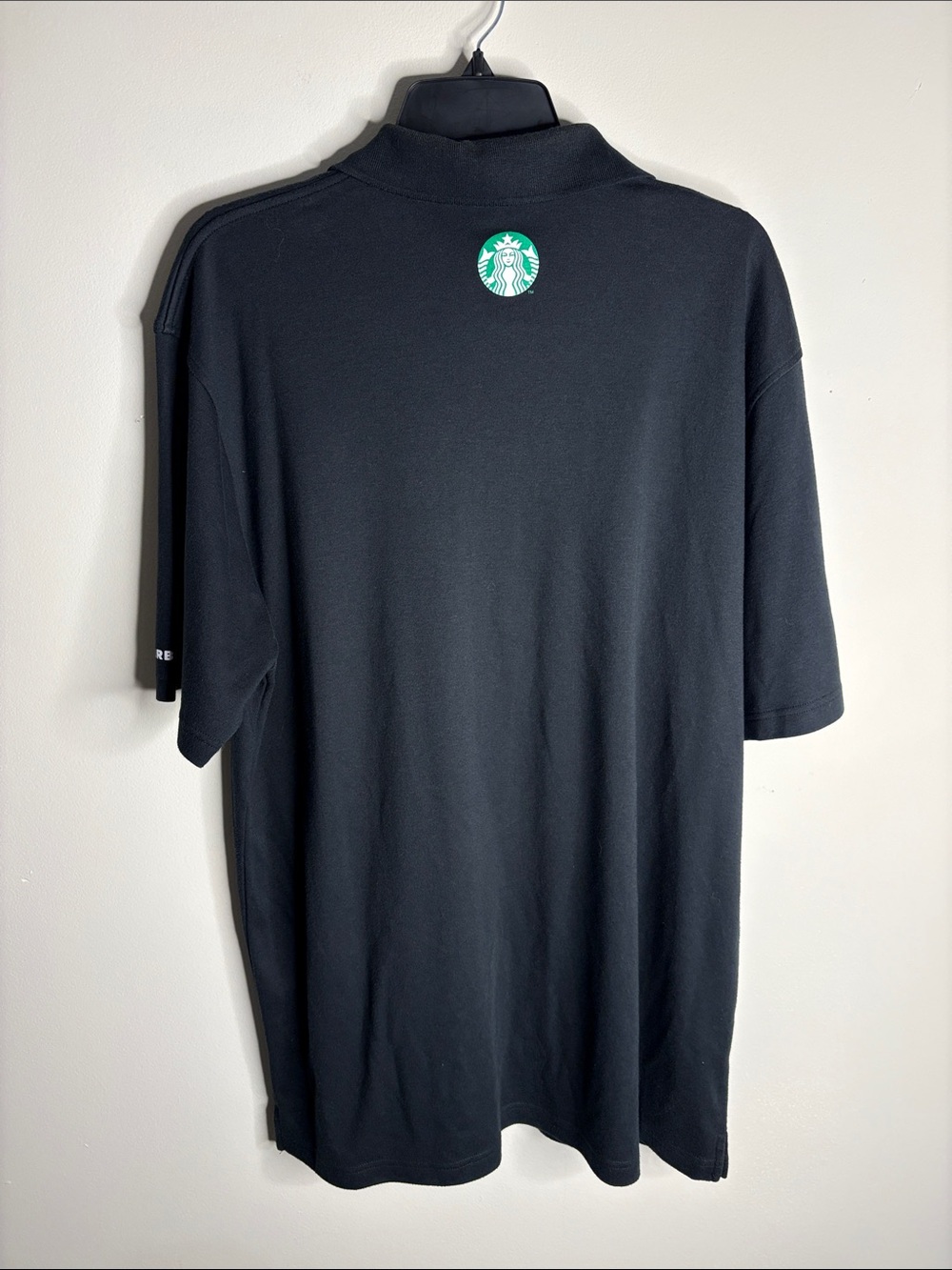 Starbucks Black Polo with Small Green Logo